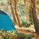 tenda nel bosco